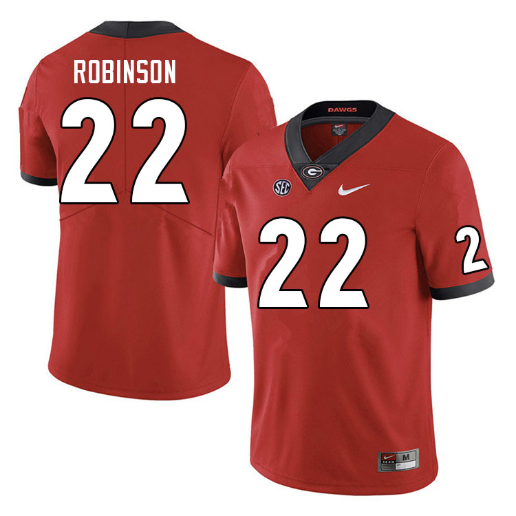 Men #22 Branson Robinson Georgia Bulldogs College Football Jerseys Sale-Red